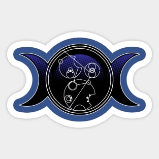 Gallifreyan Triple Moon Sticker